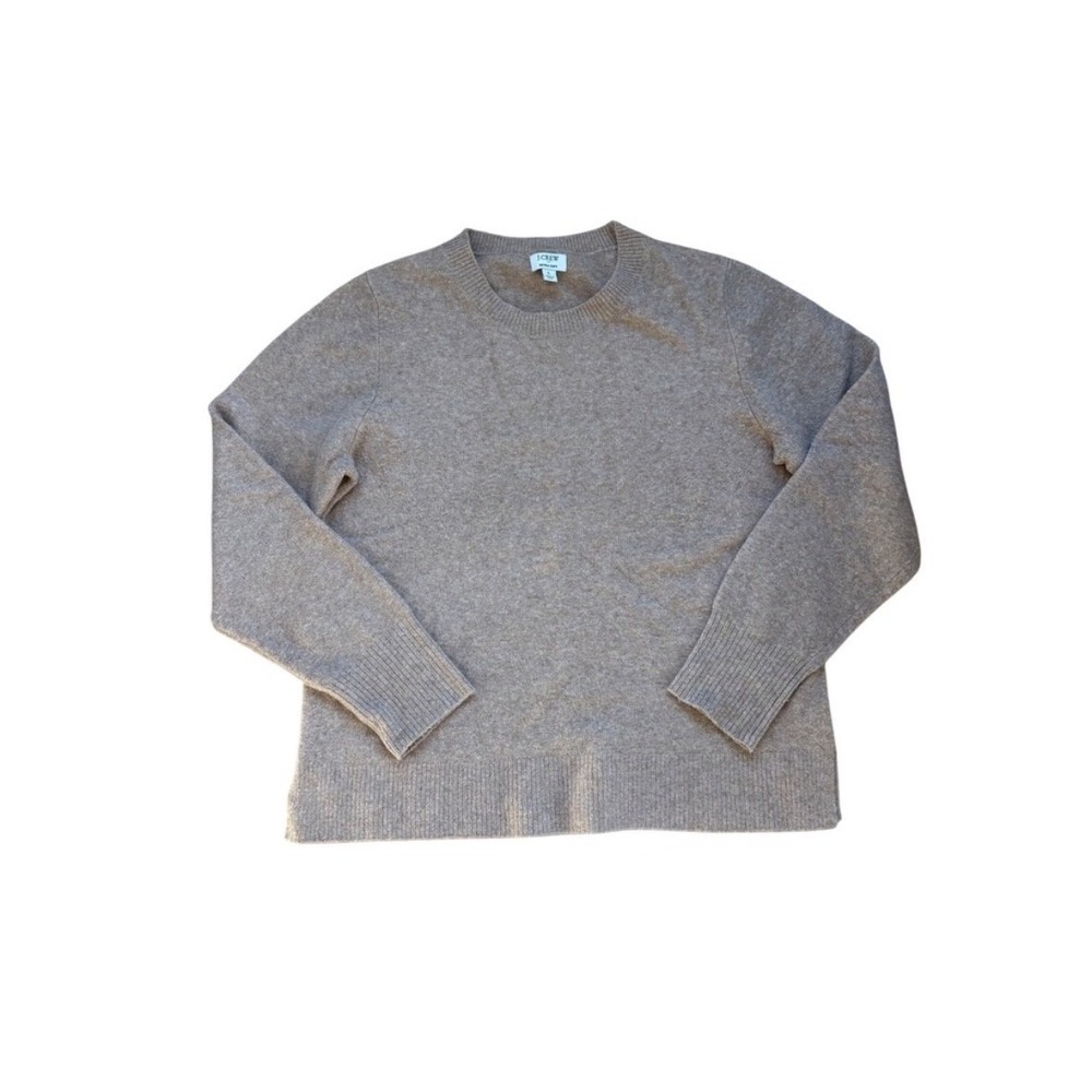J.Crew Extra Soft Crew Neck Sweater Womens Large Tan Brown Casual Knit - Picture 2 of 5